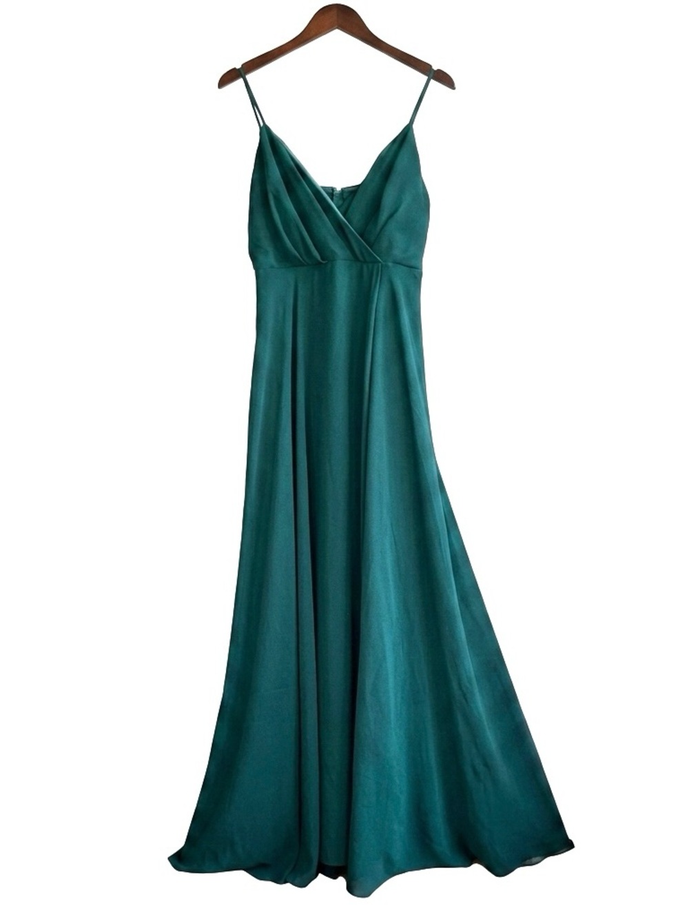 Birdy Grey Emerald Chiffon Wrap Maxi Dress Large Pockets Bridesmaid